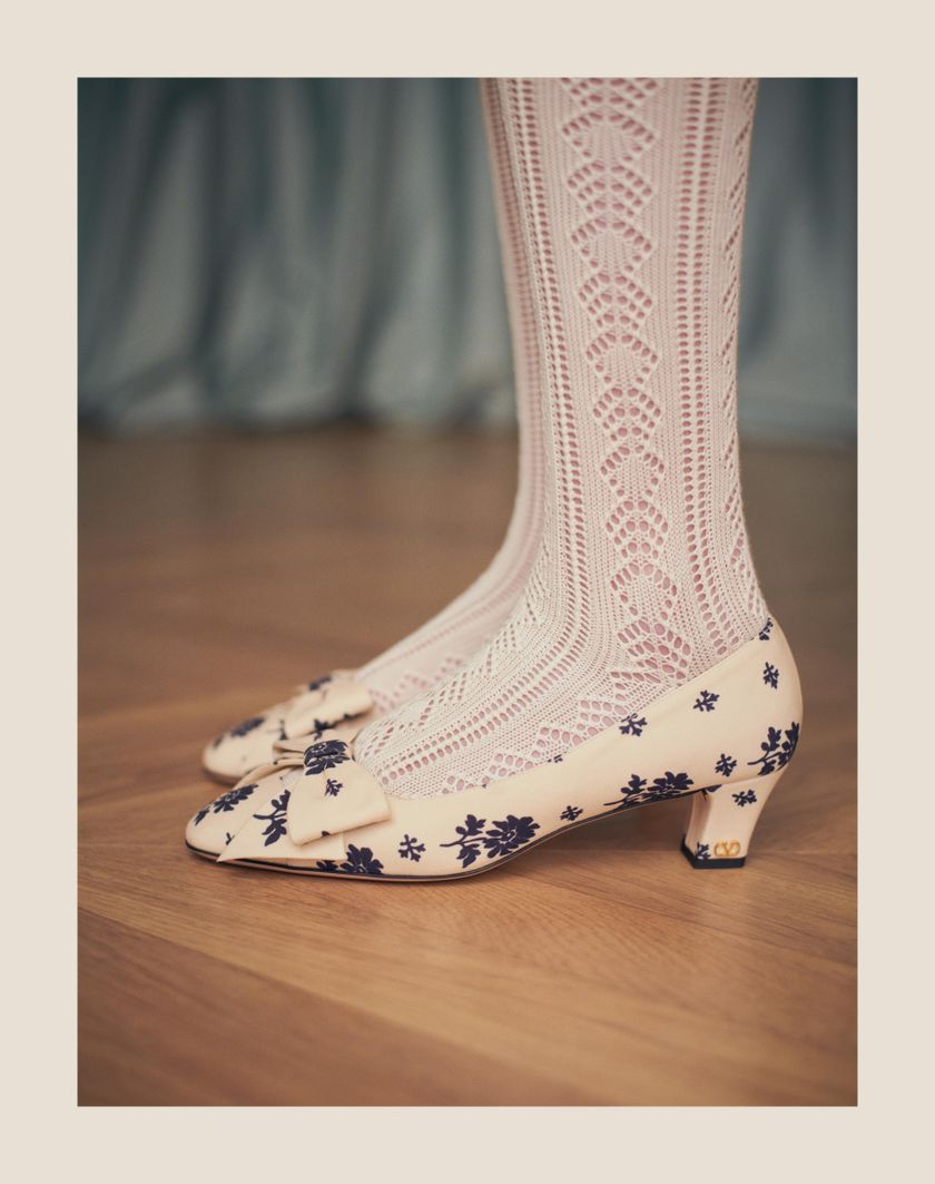 BOWOW DÉCOLLETÉ IN PAPIER FLORAL FABRIC 45MM - Image 3